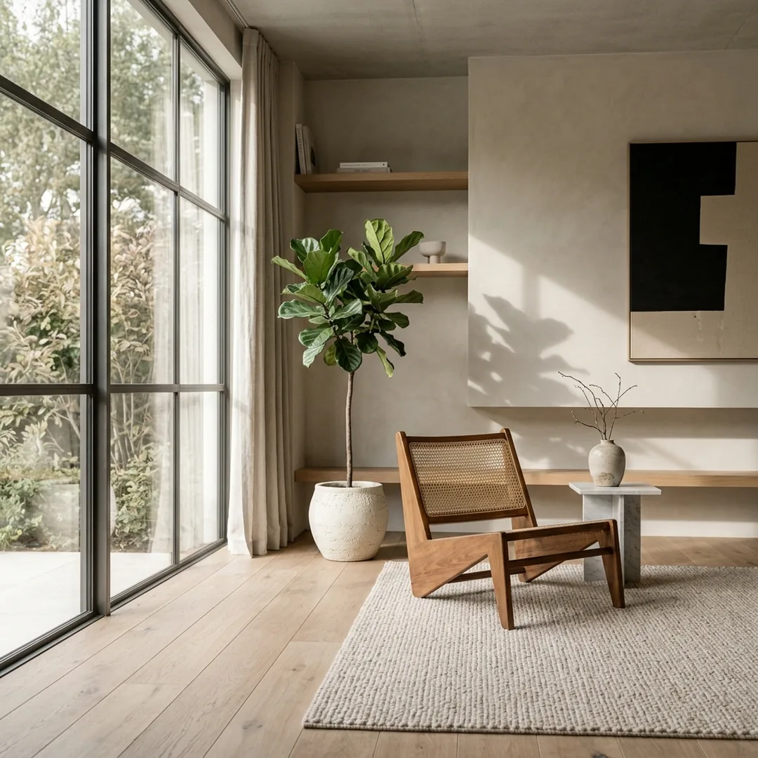 Minimalist lifestyle guide living room